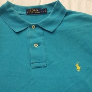 Used Turquoise Ralph Lauren Polo Shirt Mens